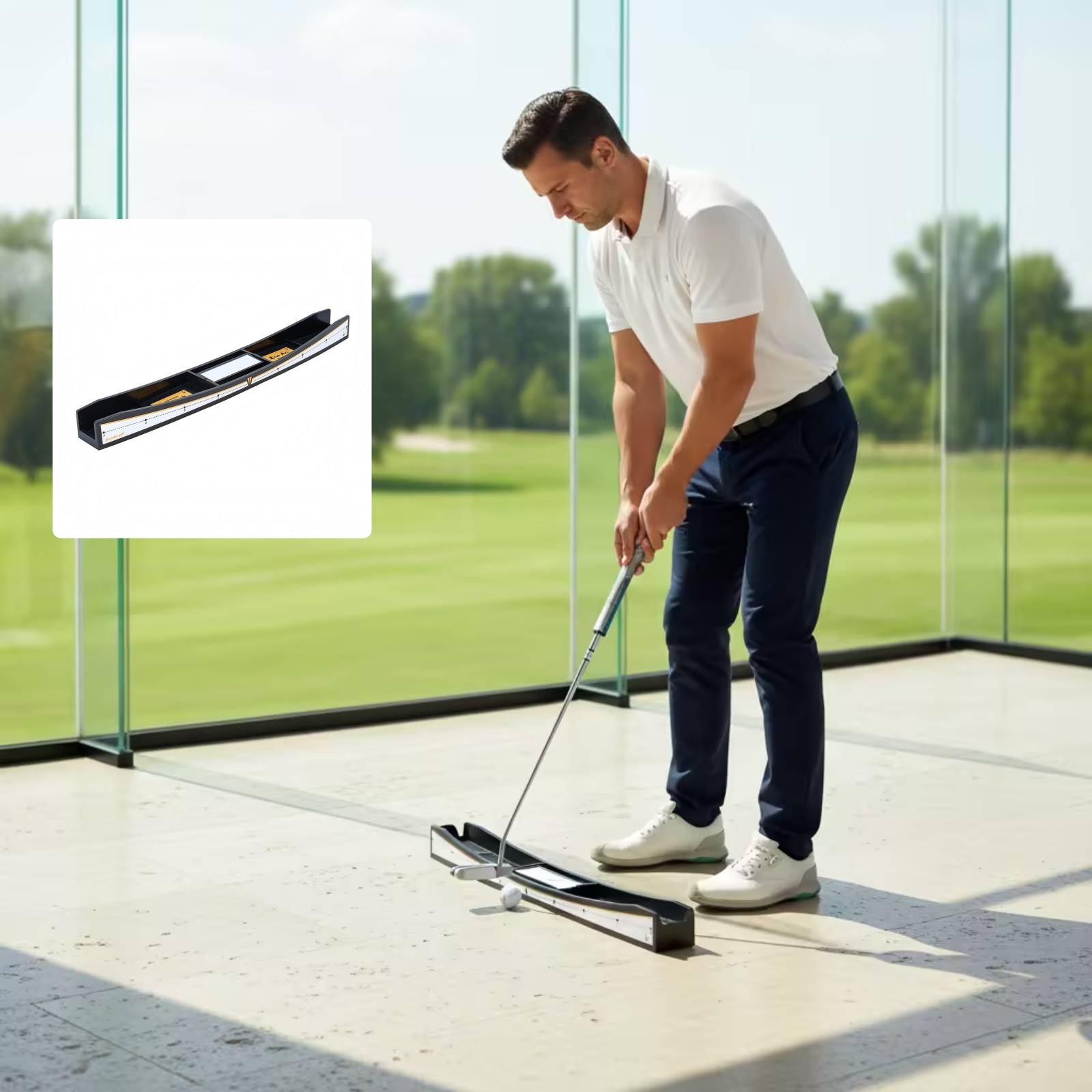 Putting Practice Aid Low-profi - Golf Equipment To Practice At Home avaliação e preço