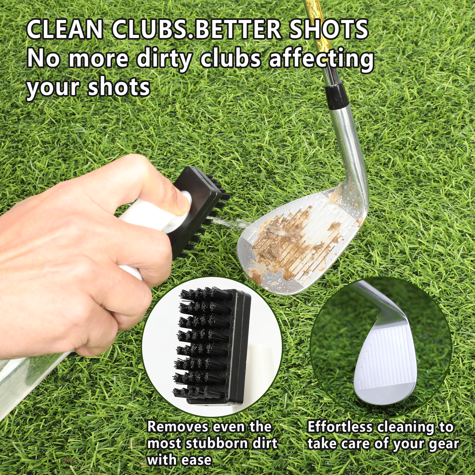 Golf Club Cleaner Brush Spray  - Golf Equipment Wholesale avaliação e preço