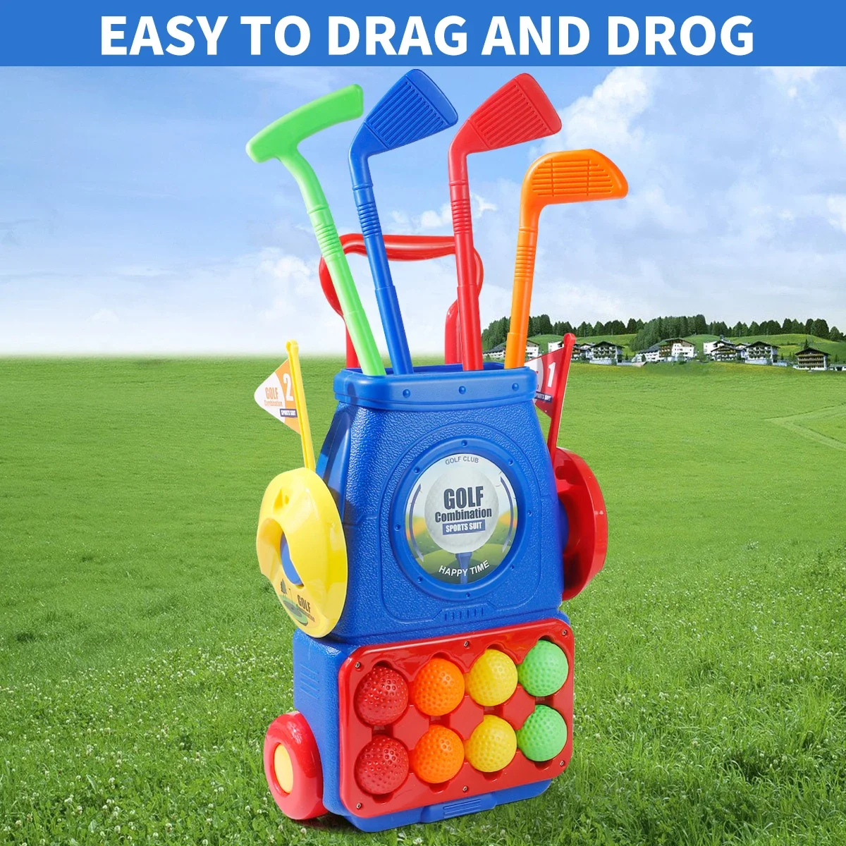 Upgraded Kids Golf Cart Toy wi - Golf Equipment For Kids avaliação e preço