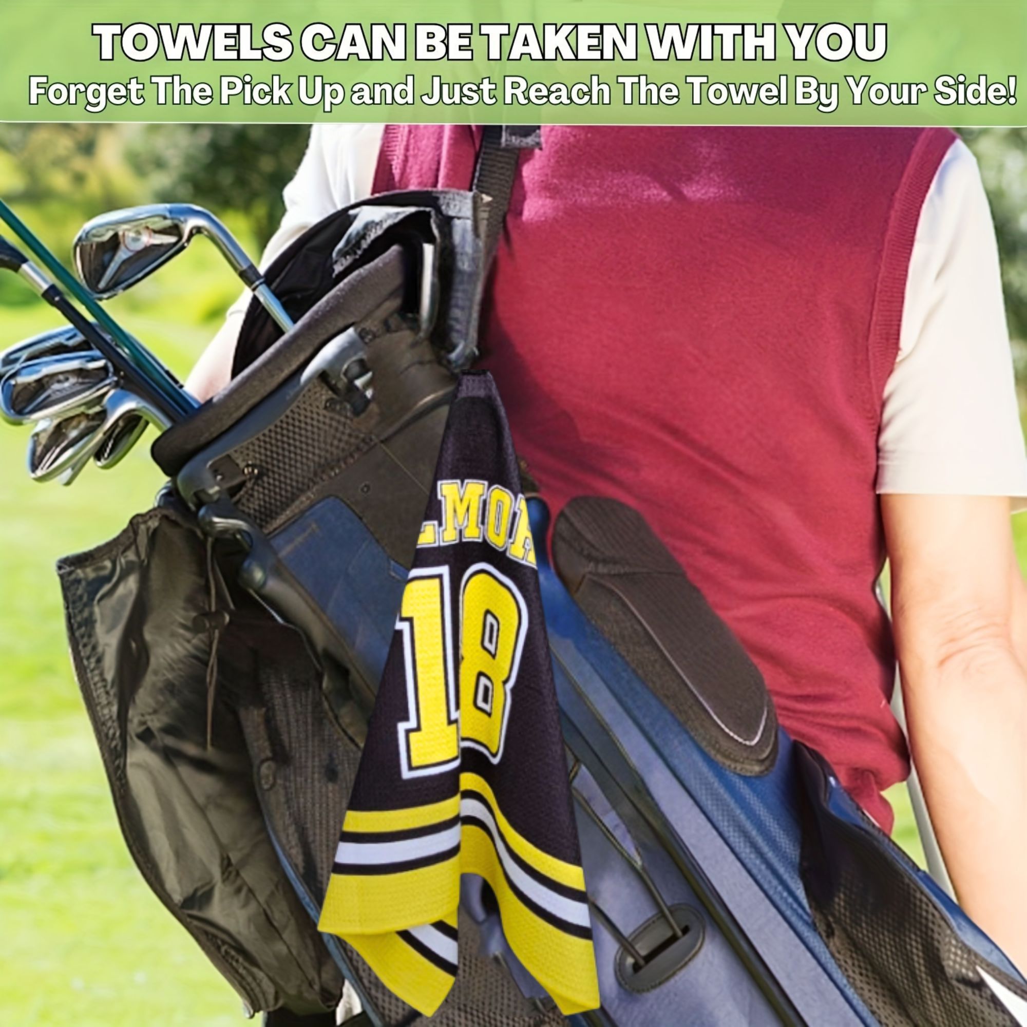 Happy Gilmore Waffle Golf Towe - Golf Towel Waffle avaliação e preço