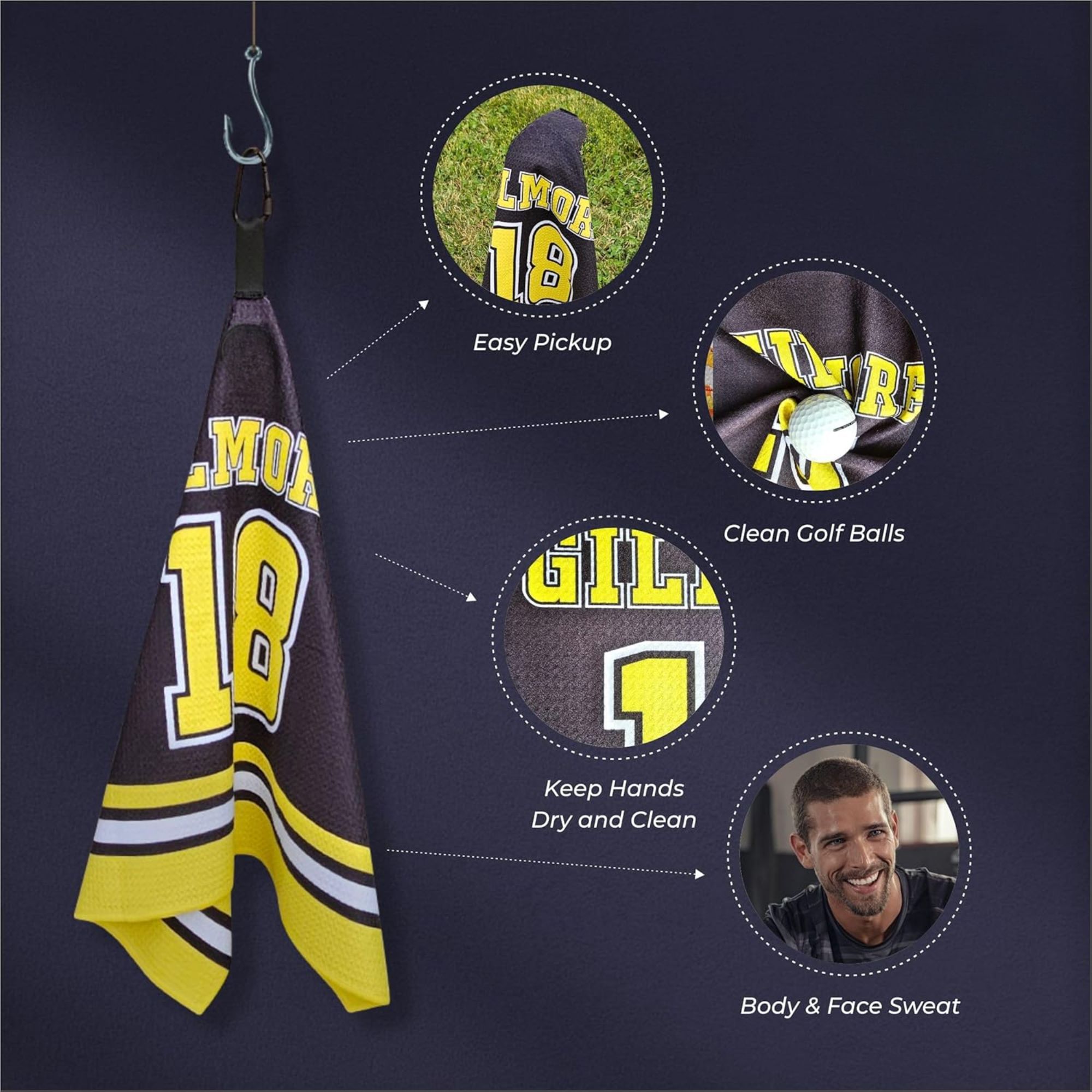 Happy Gilmore Waffle Golf Towe - Golf Towel Waffle avaliação e preço