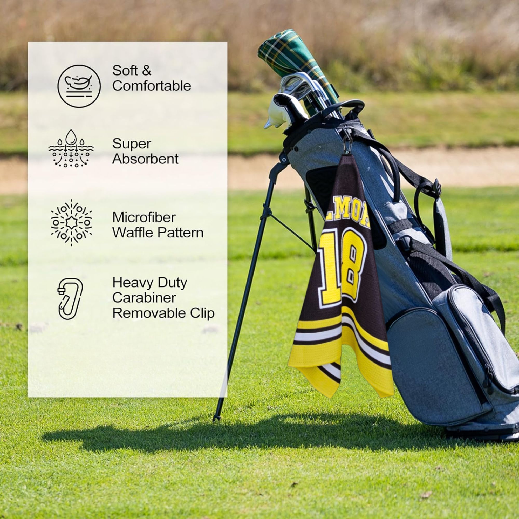Happy Gilmore Waffle Golf Towe - Golf Towel Waffle avaliação e preço