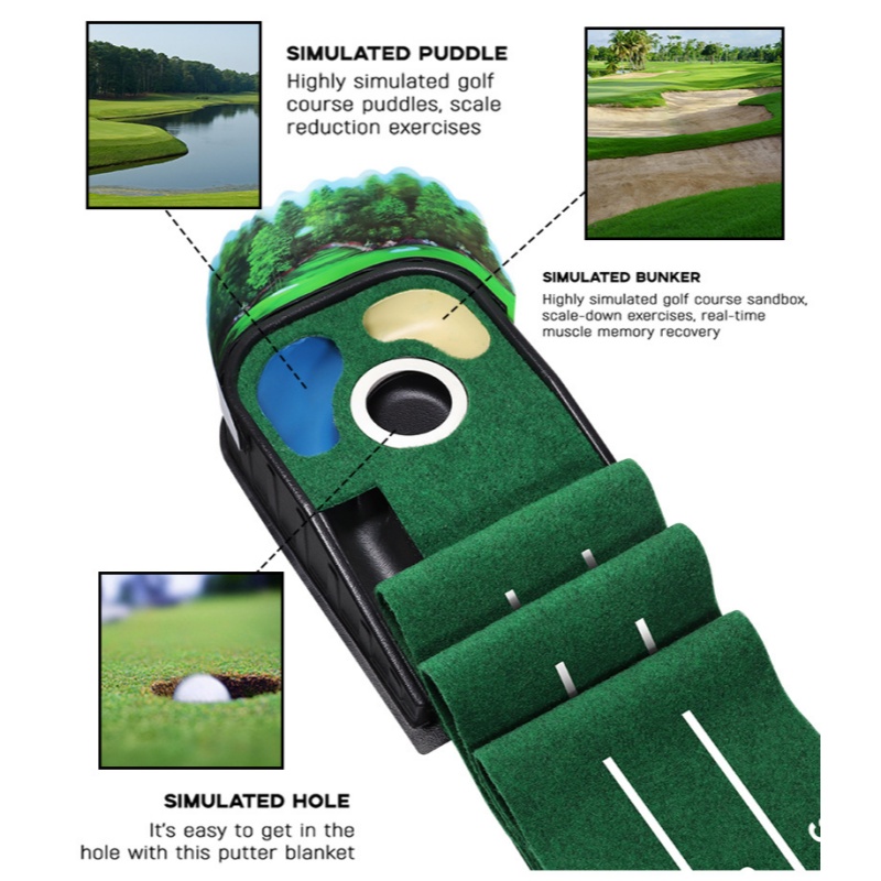 Golf Putting Green, Mat for In - Golf Equipment To Practice At Home avaliação e preço