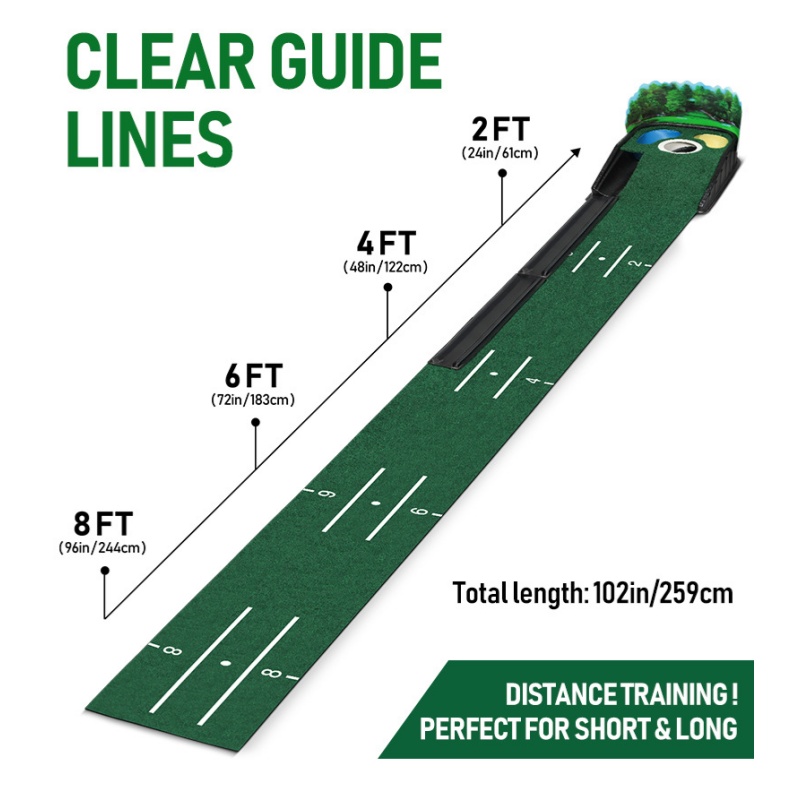 Golf Putting Green, Mat for In - Golf Equipment To Practice At Home avaliação e preço