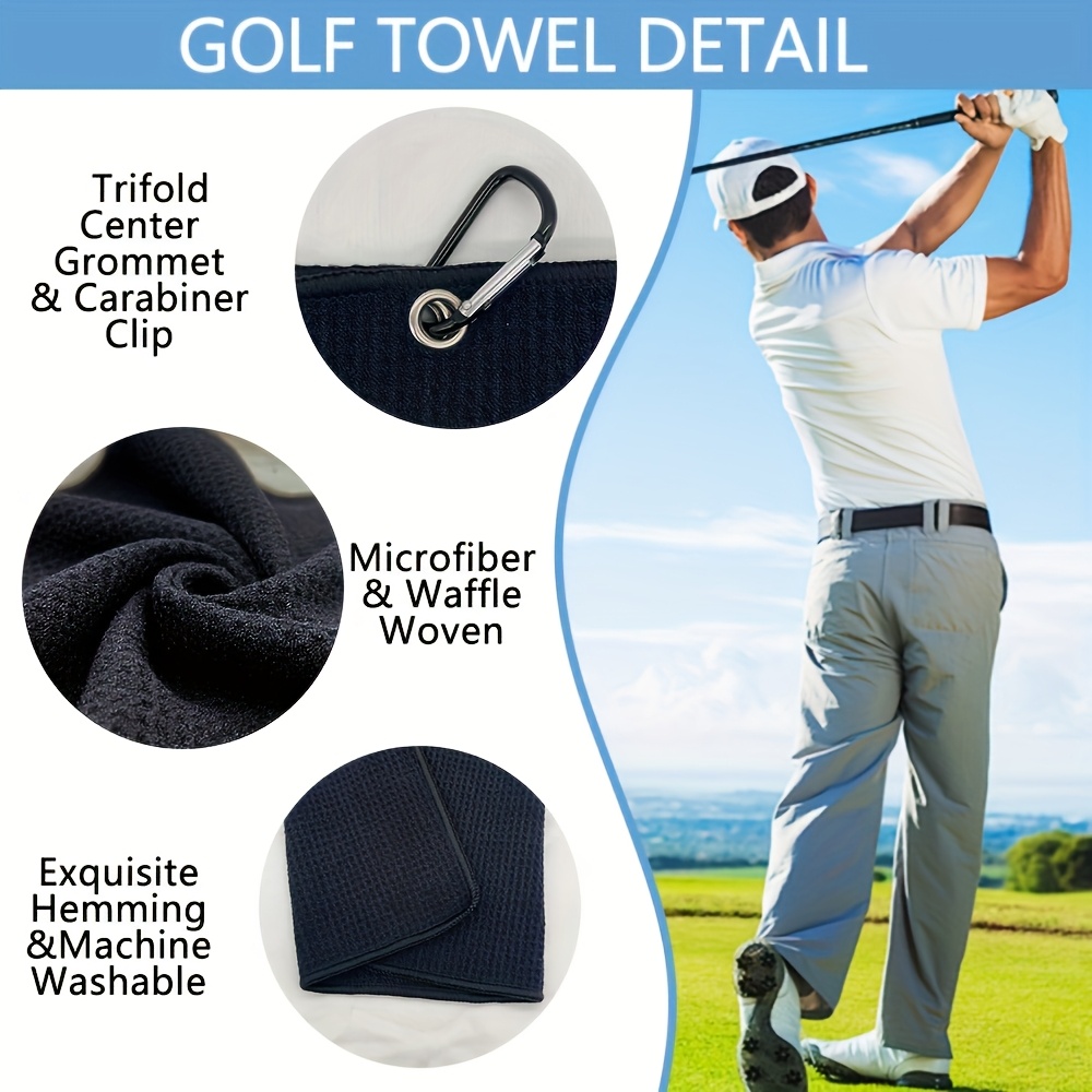 Premium Golf Towel with Clip - - Golf Towel Waffle avaliação e preço