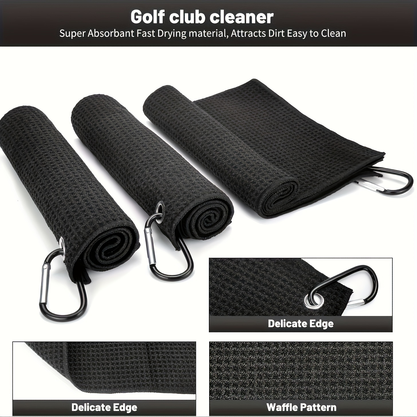 3pcs Golf Towels, 30cm*30cm,11 - Golf Towel Waffle avaliação e preço