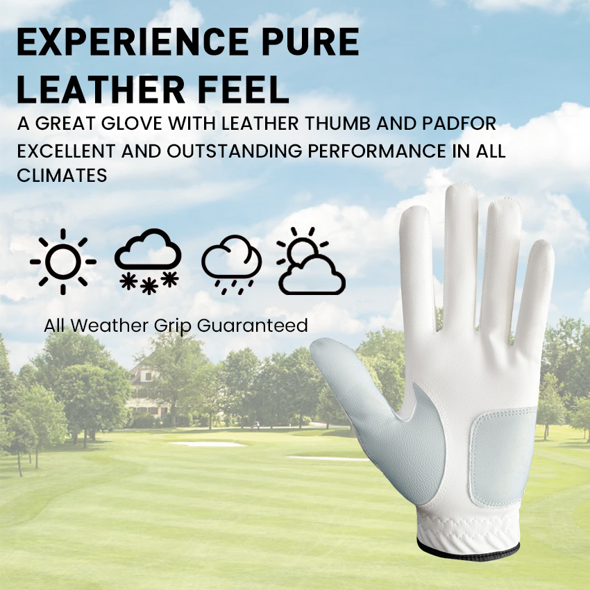 5 Pcs Golf Gloves Men Leather  - Golf Equipment Wholesale avaliação e preço