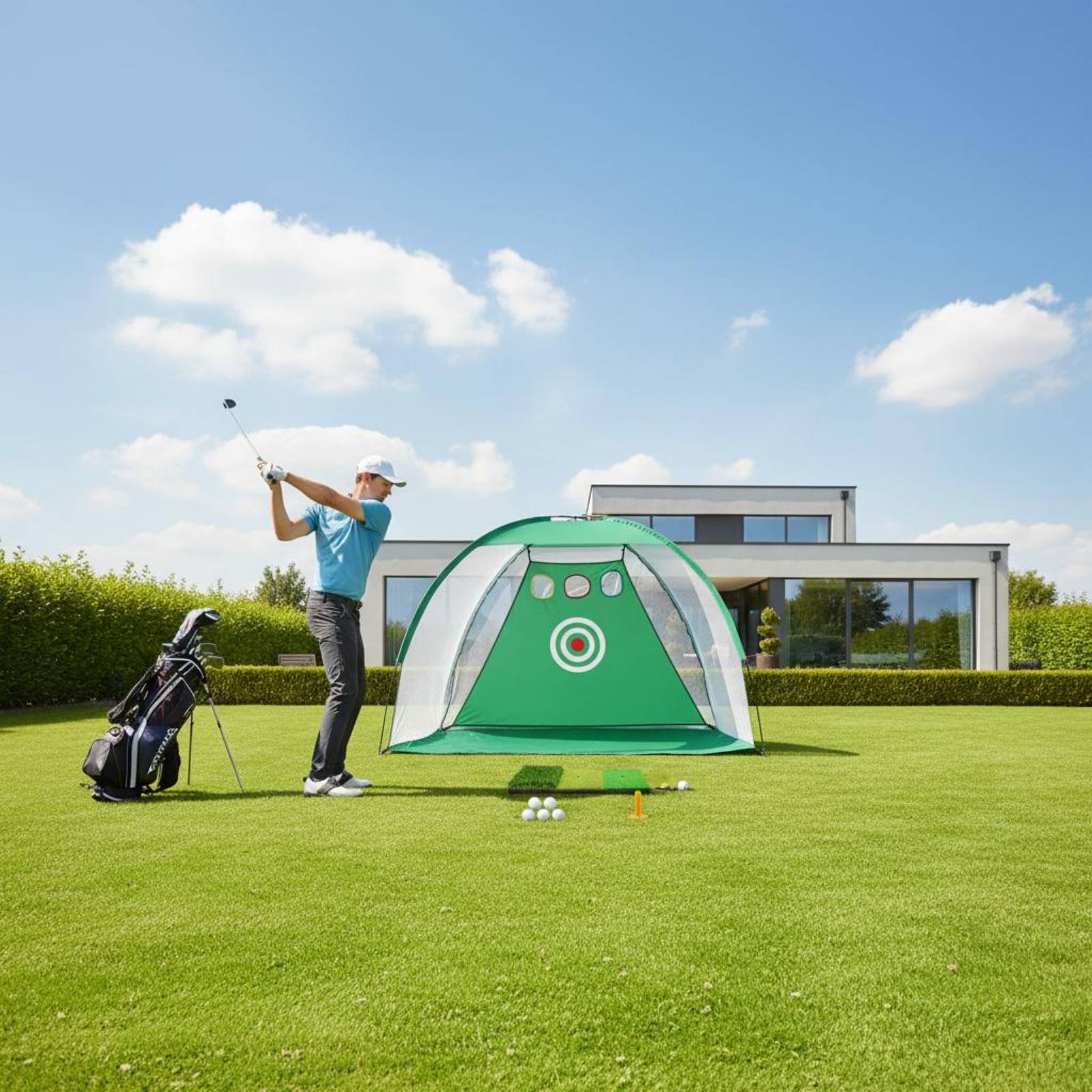 Golf Hitting Net Portable Golf - Golf Equipment Beginners avaliação e preço